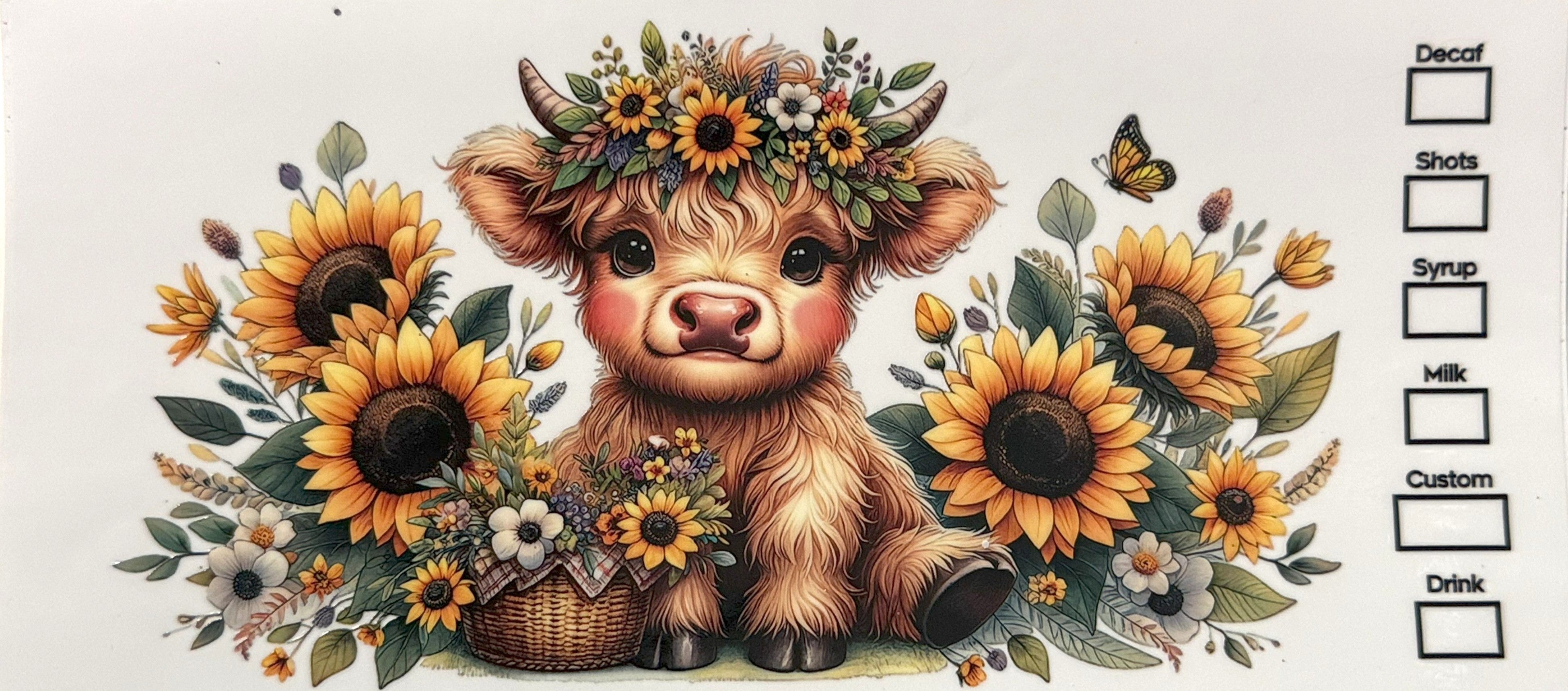 Cow - Cow with sunflowers #30