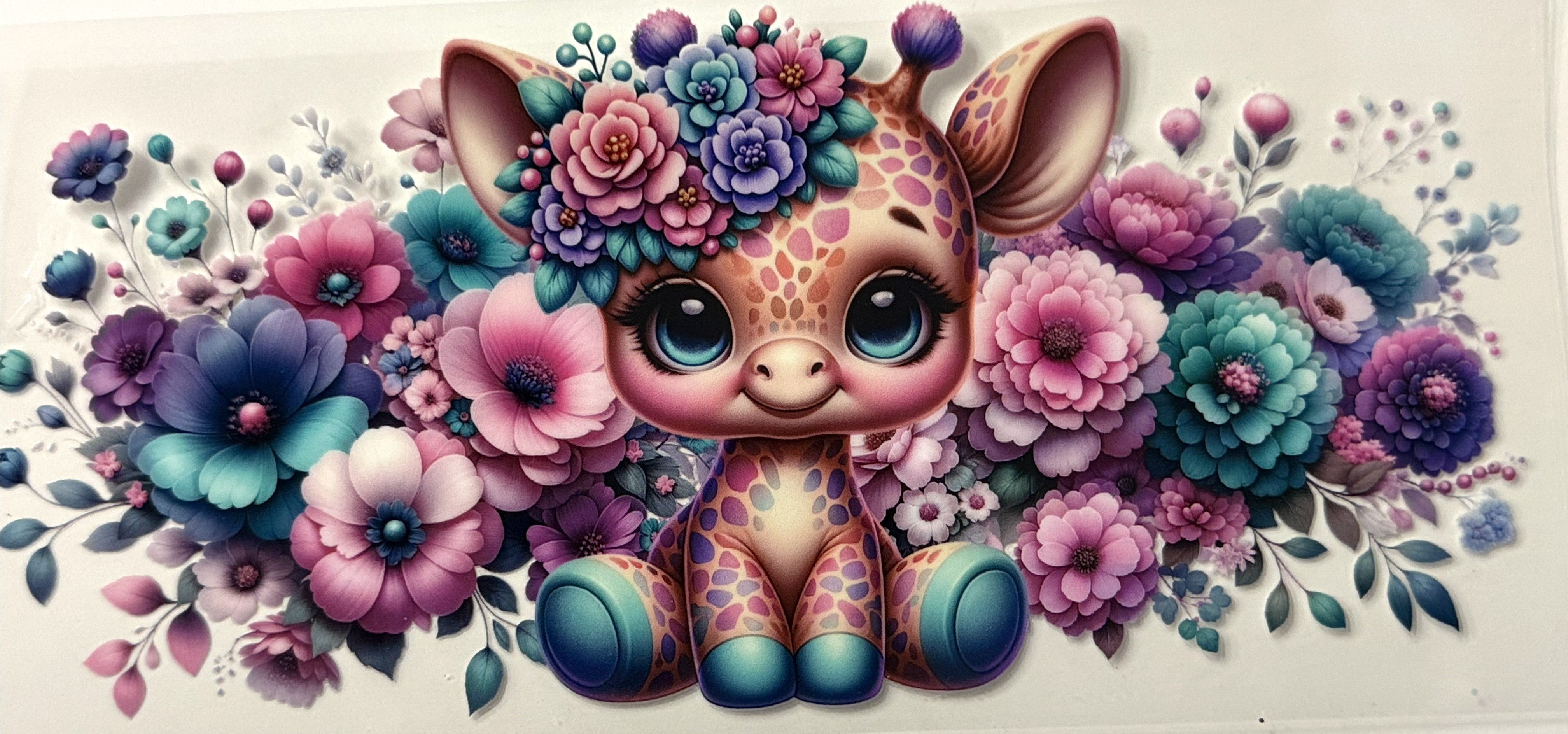 Reptile / Other - Cute Baby Giraffe with Flowers #10