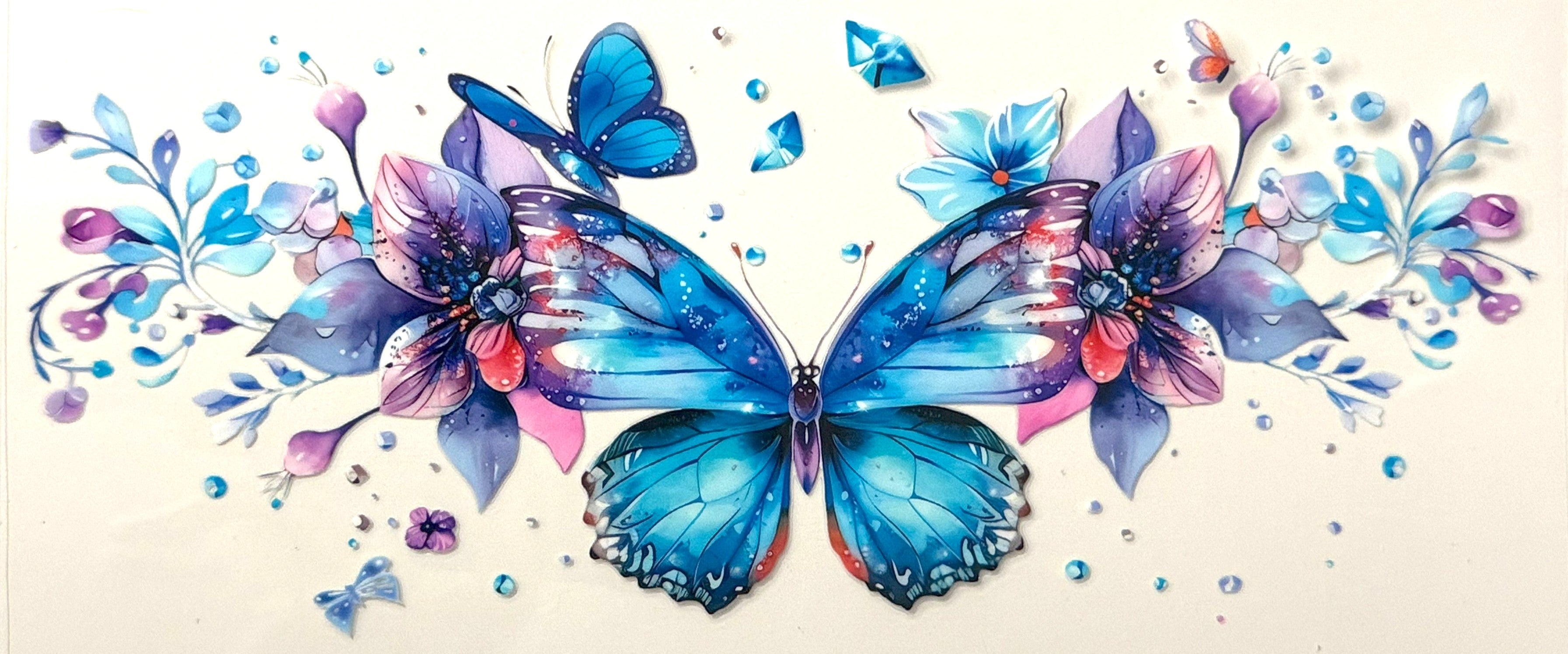 Multi Shades of Blue Butterfly