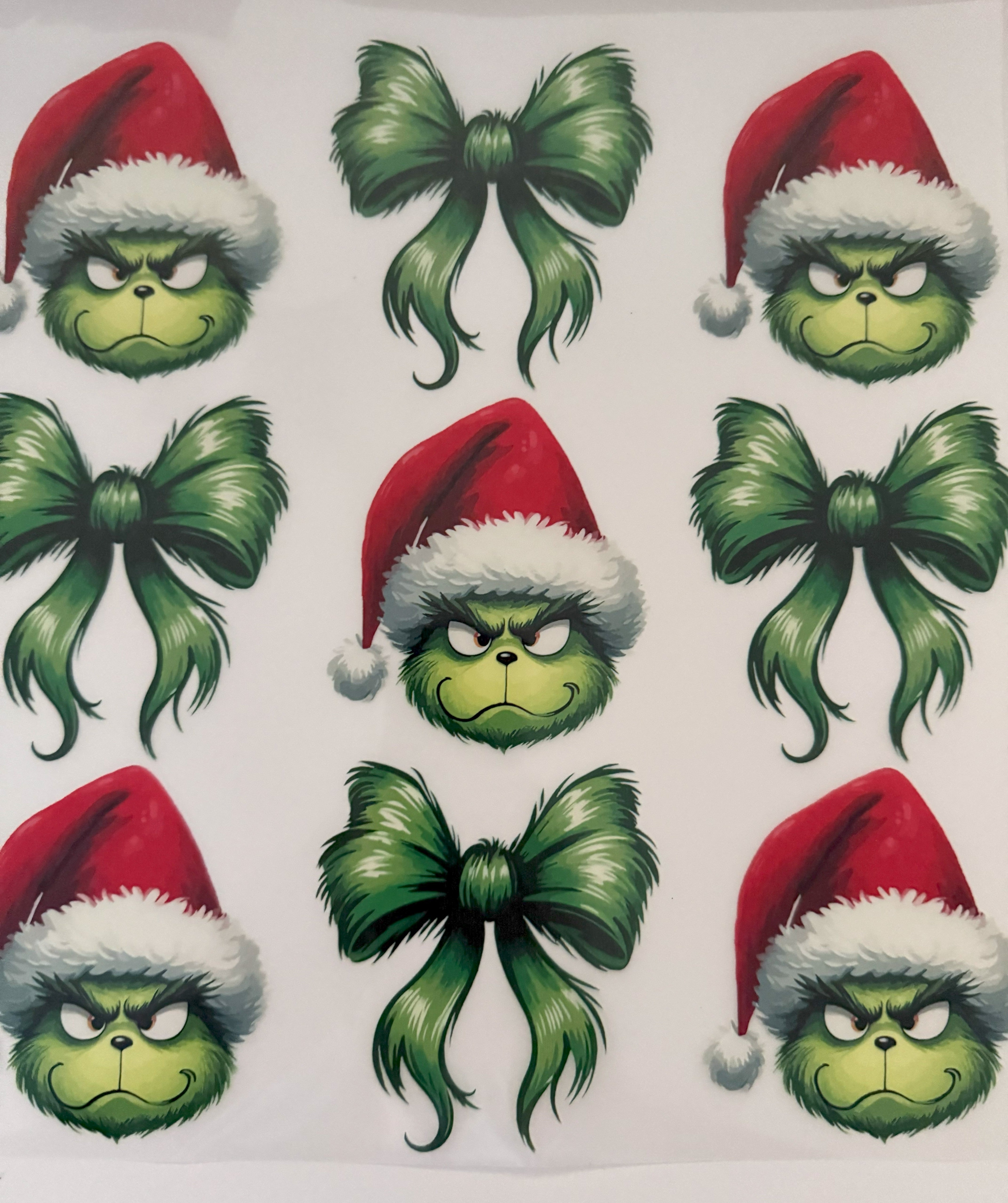 Grinch Faces and Bows