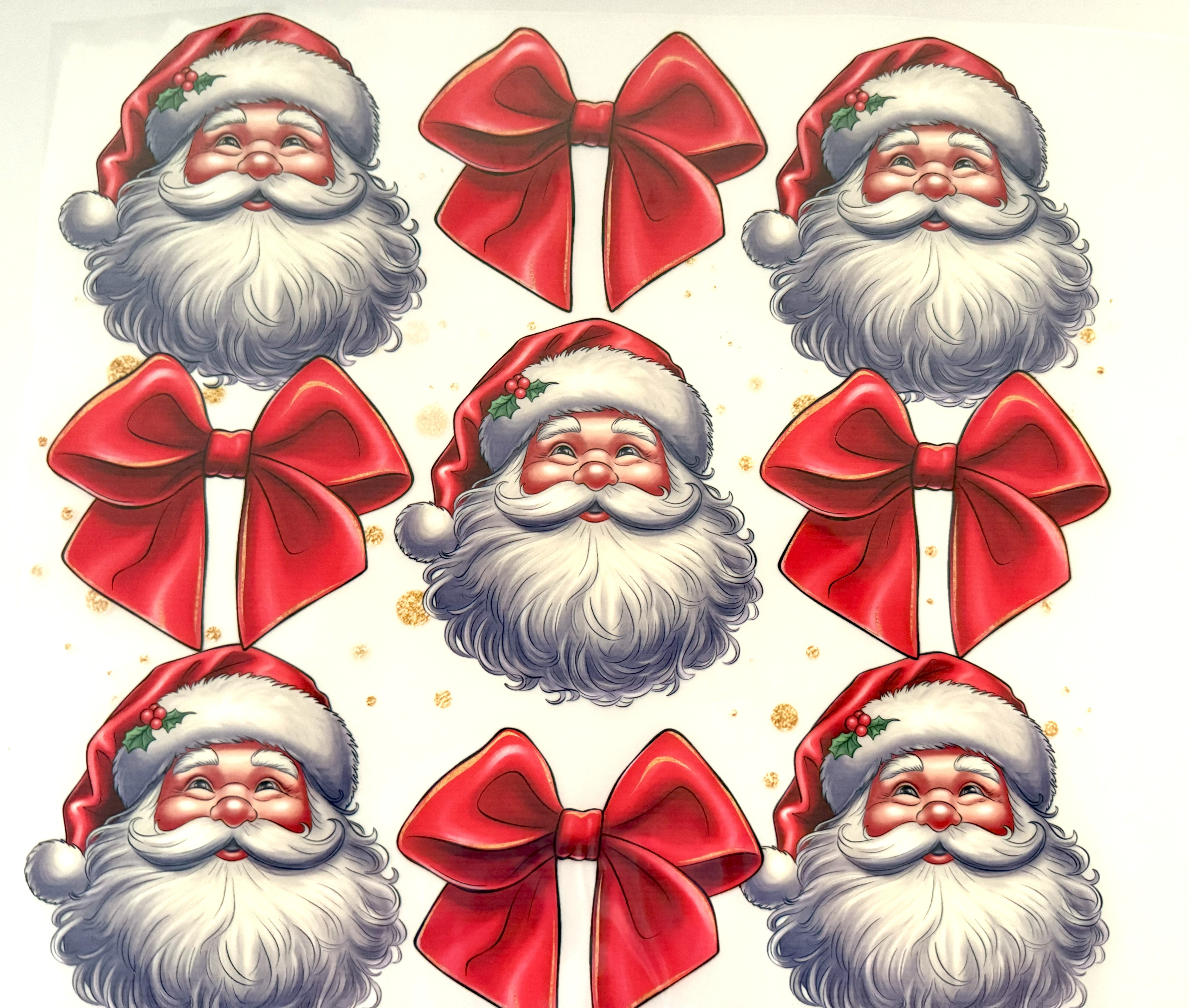 Santa Faces And Bows