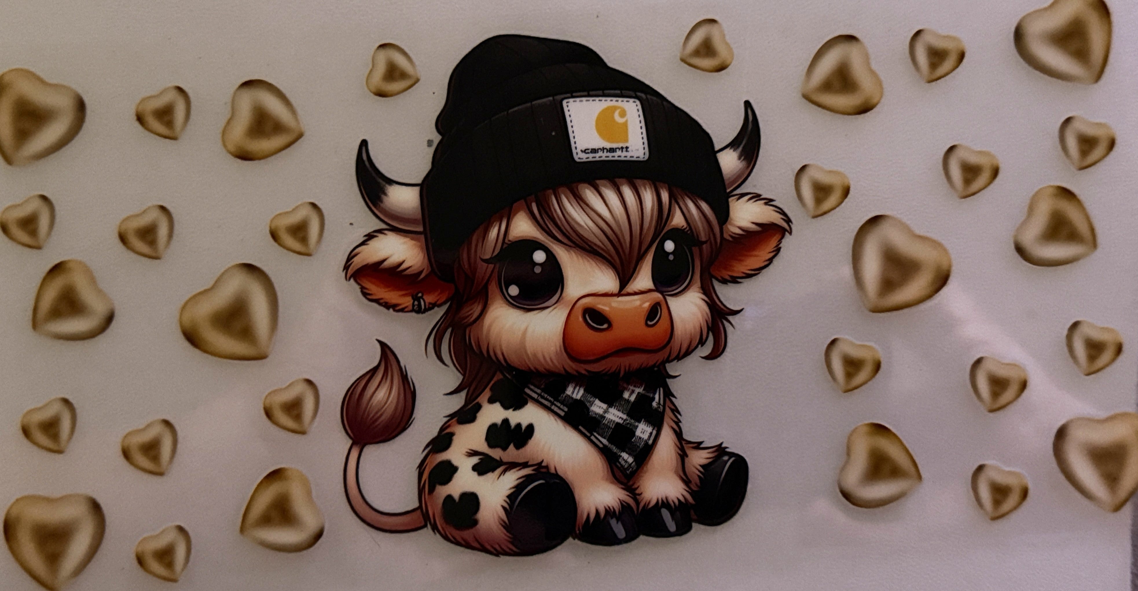 Cow - Cute Gold Heart Carhartt #2