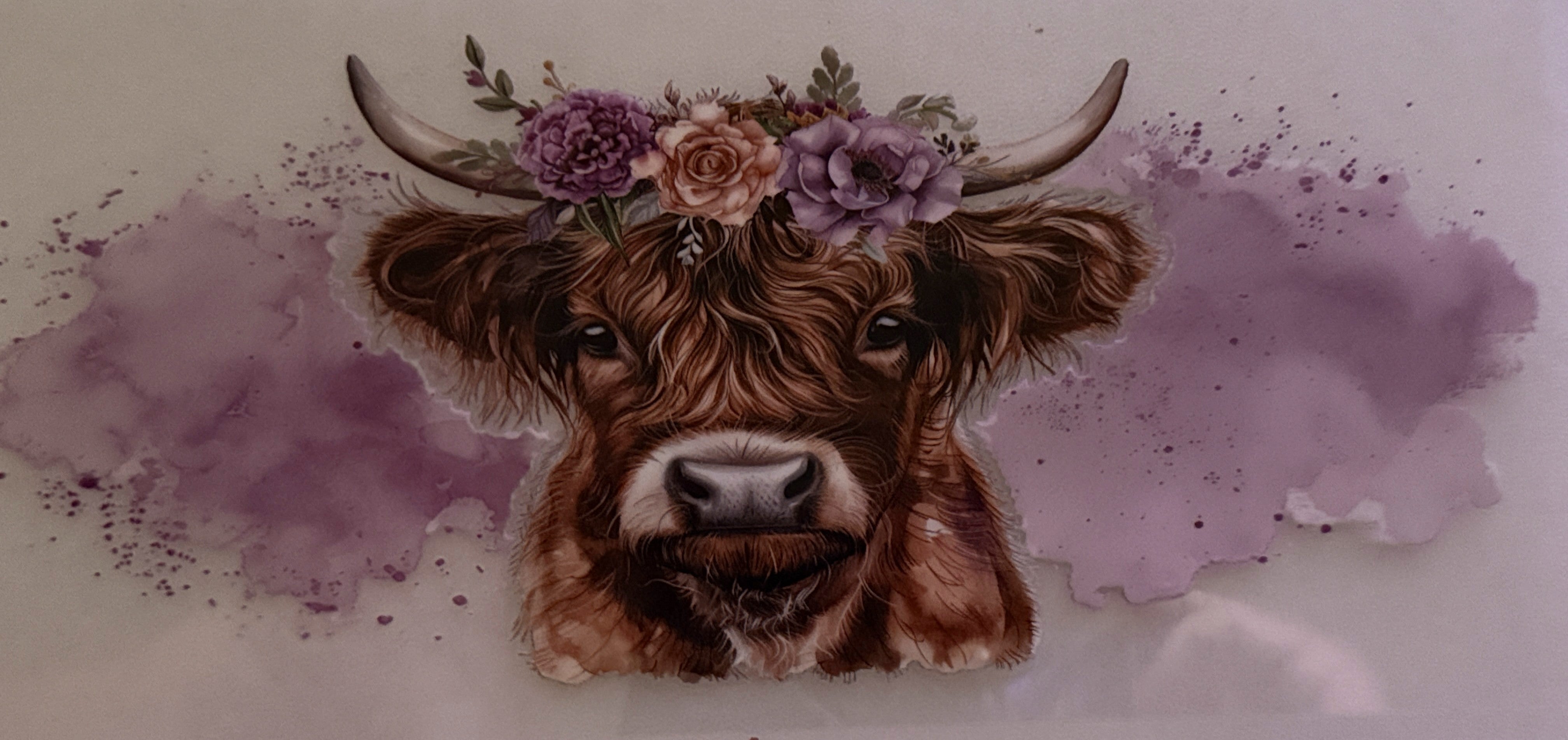 Cow - Purple Flowers #34