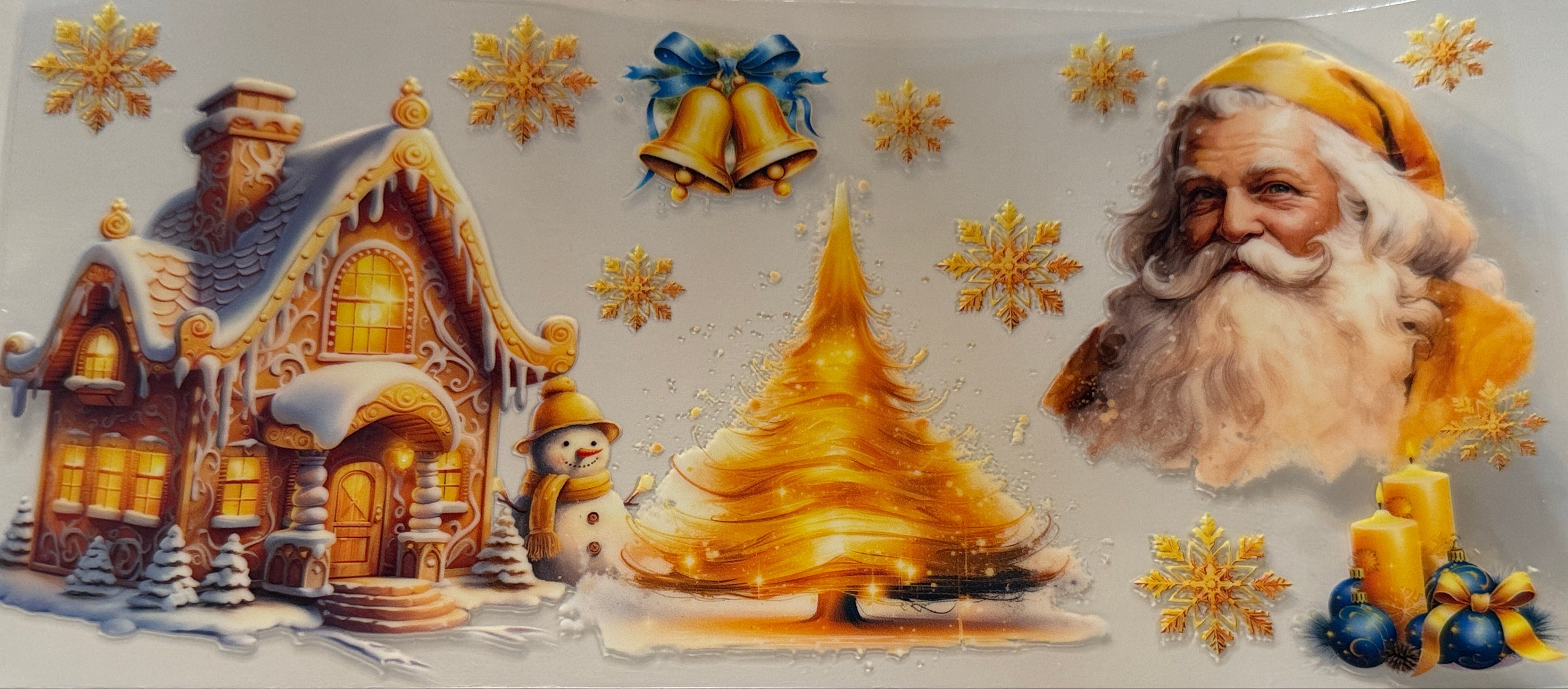 Gold Santa and Tree