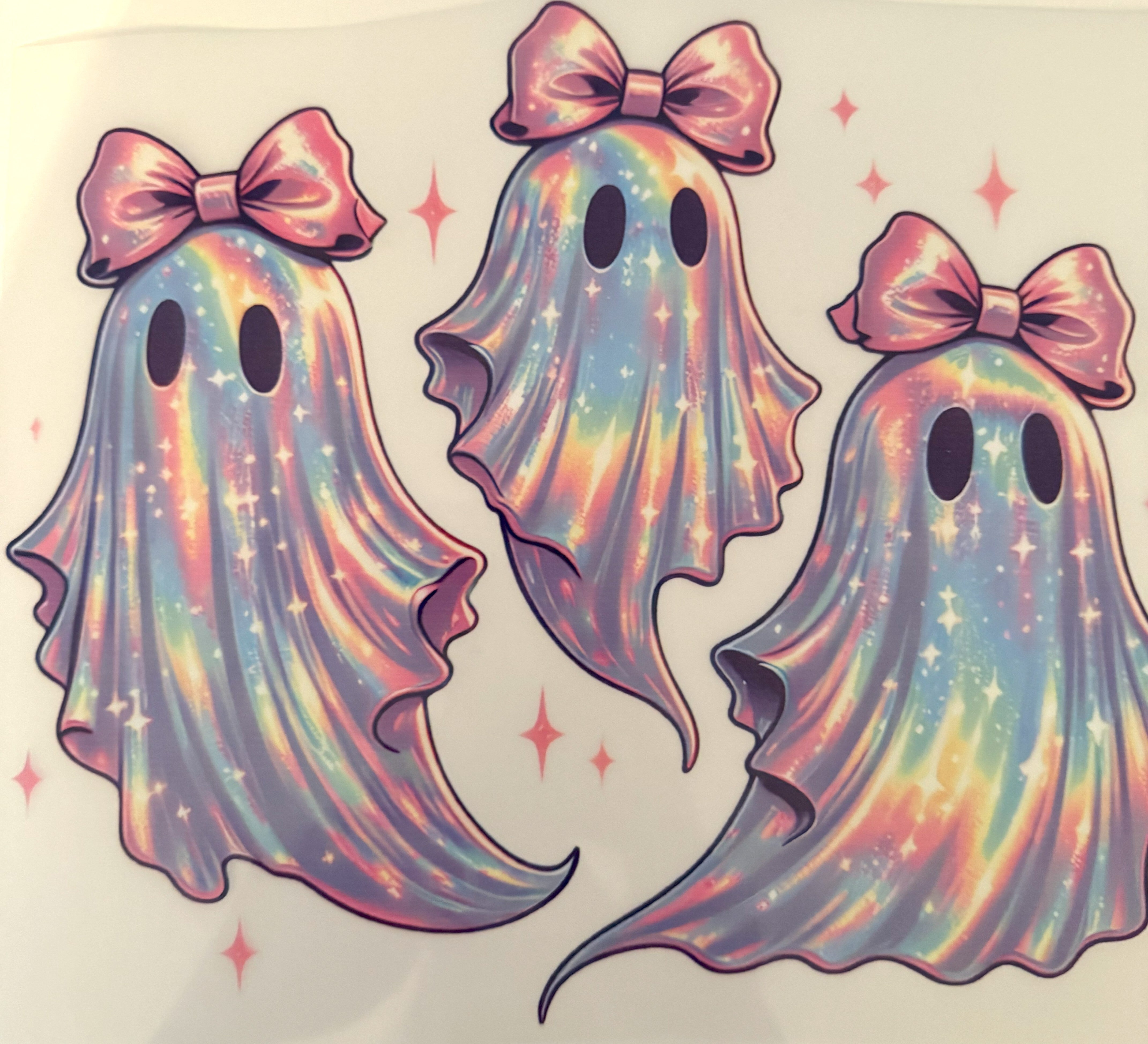Three Ghosts with pink bows