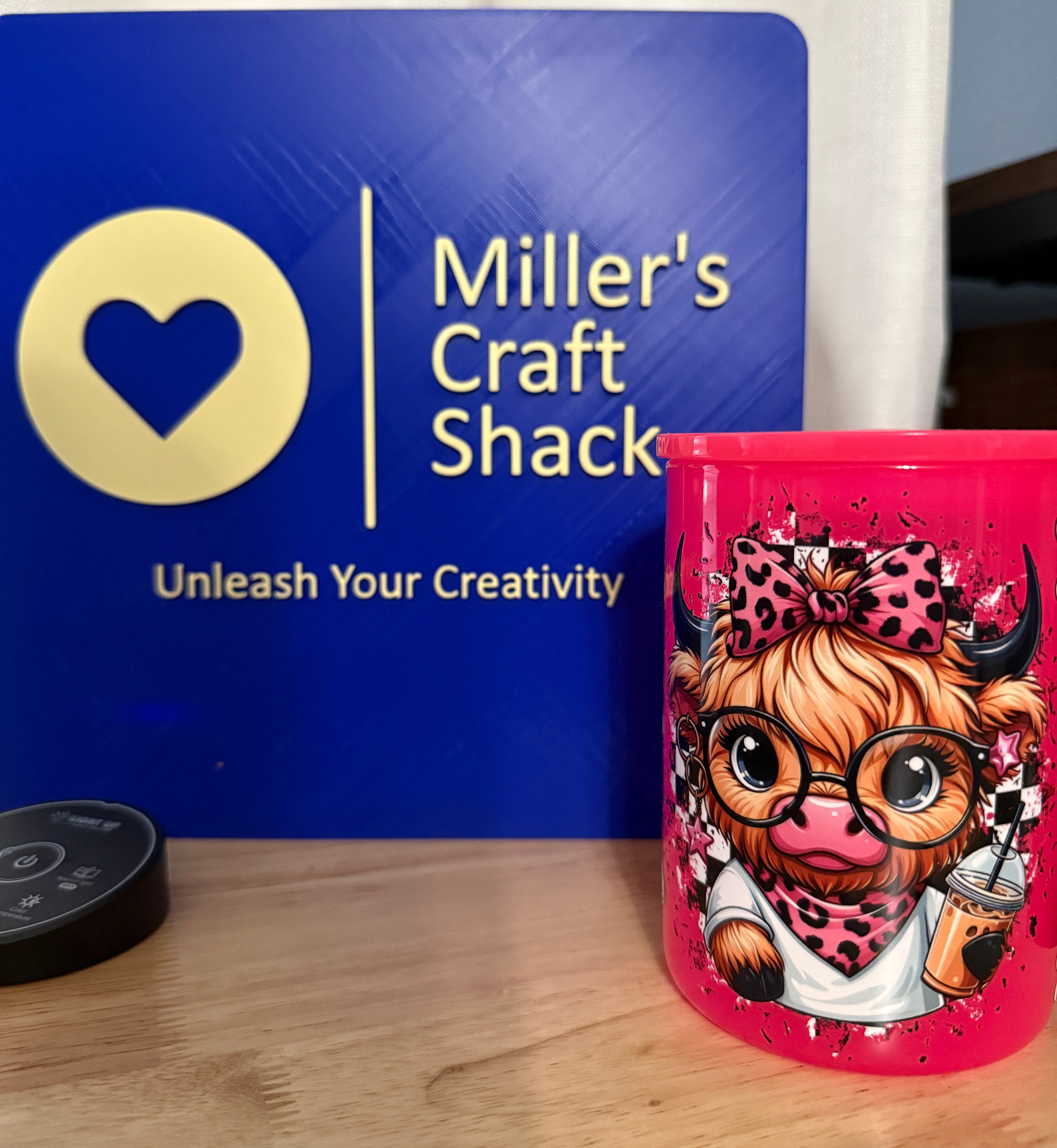 Coffee mug with a cow and daisy's- 15 oz