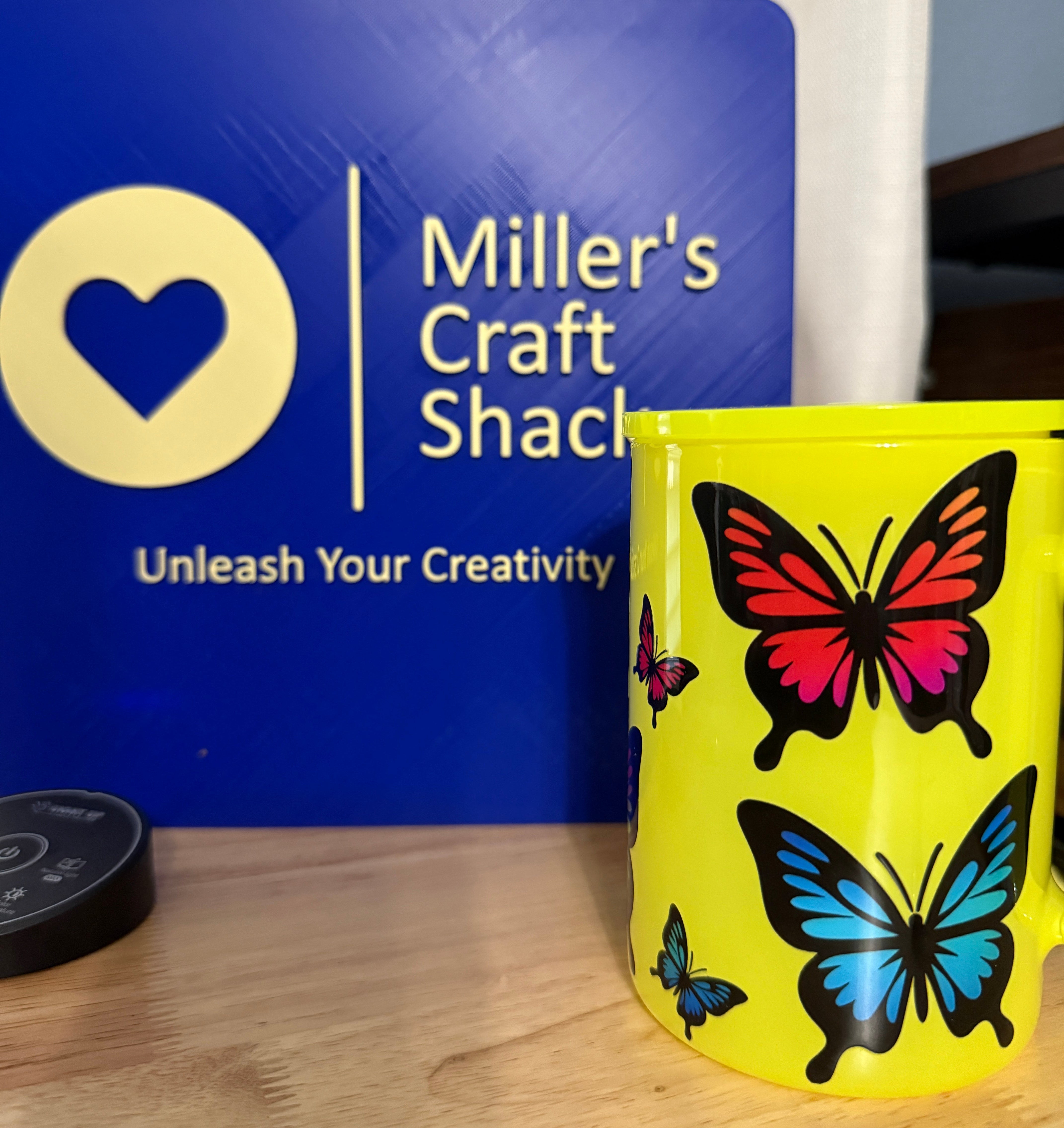 Coffee mug with butterfly's- 15 oz