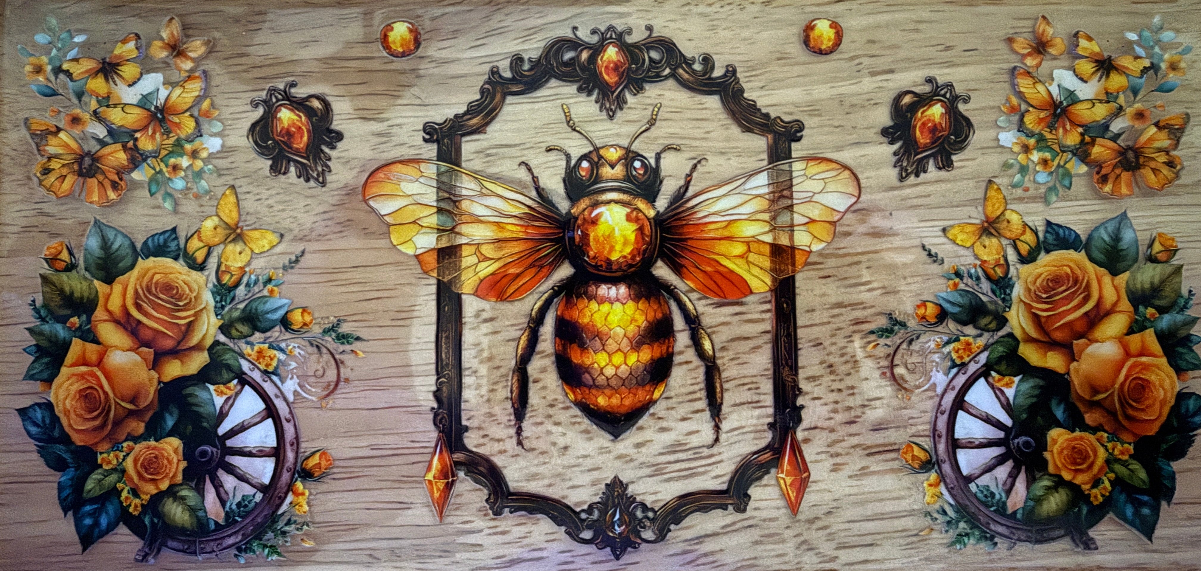 Queen Bee & Yellow Roses # 27