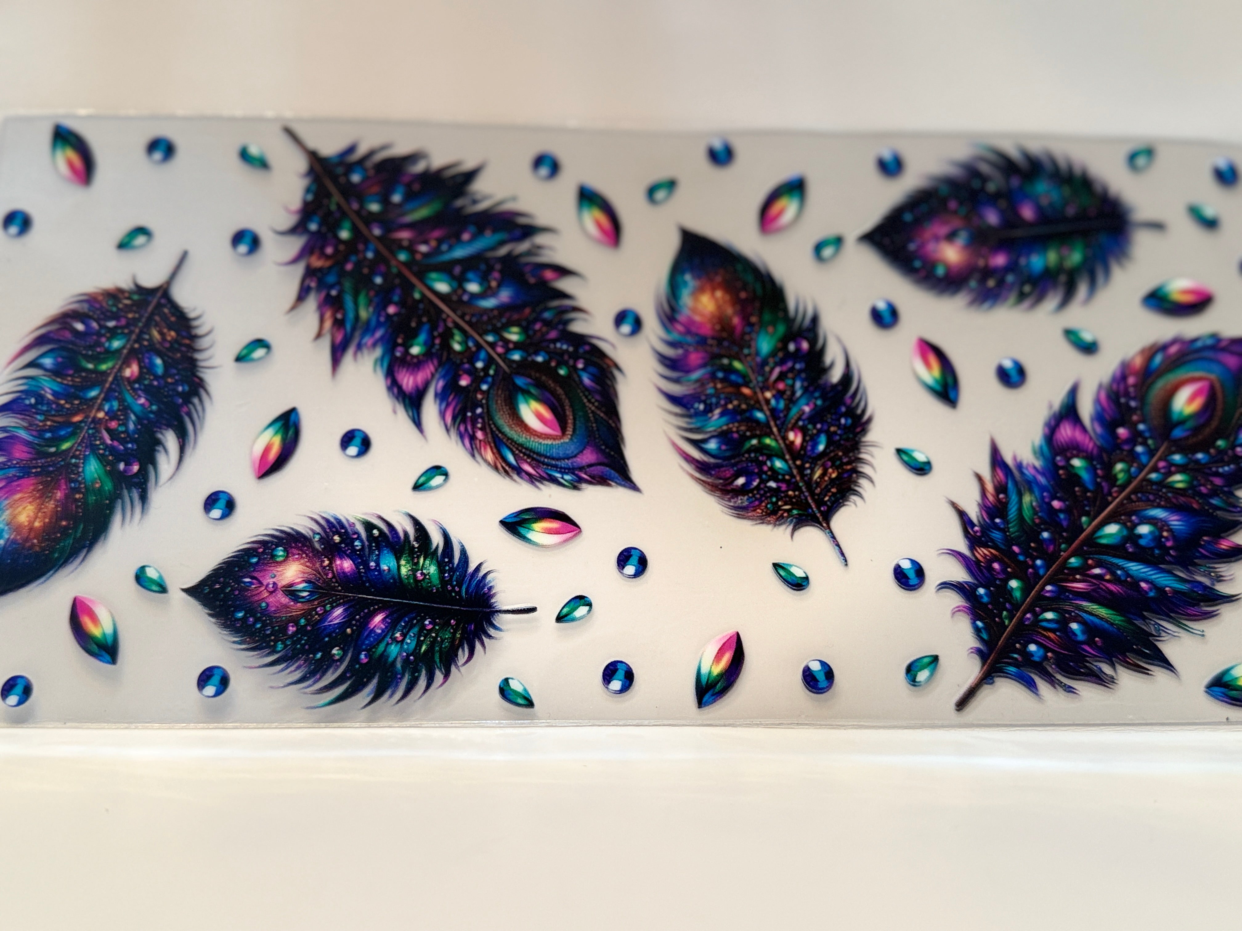 Dark Multi Color Feathers