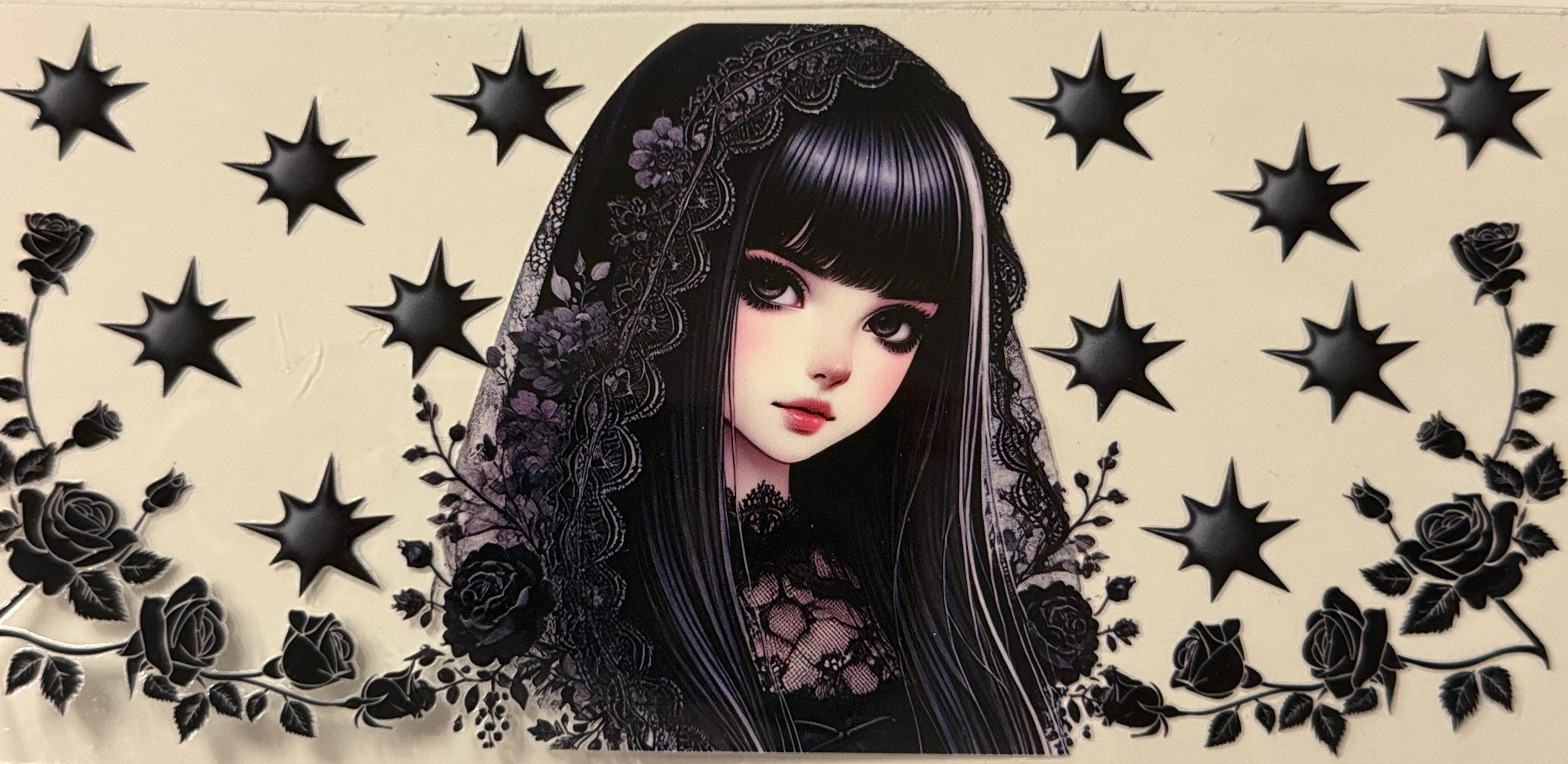 Misc 17 - Young girl with black roses and lace