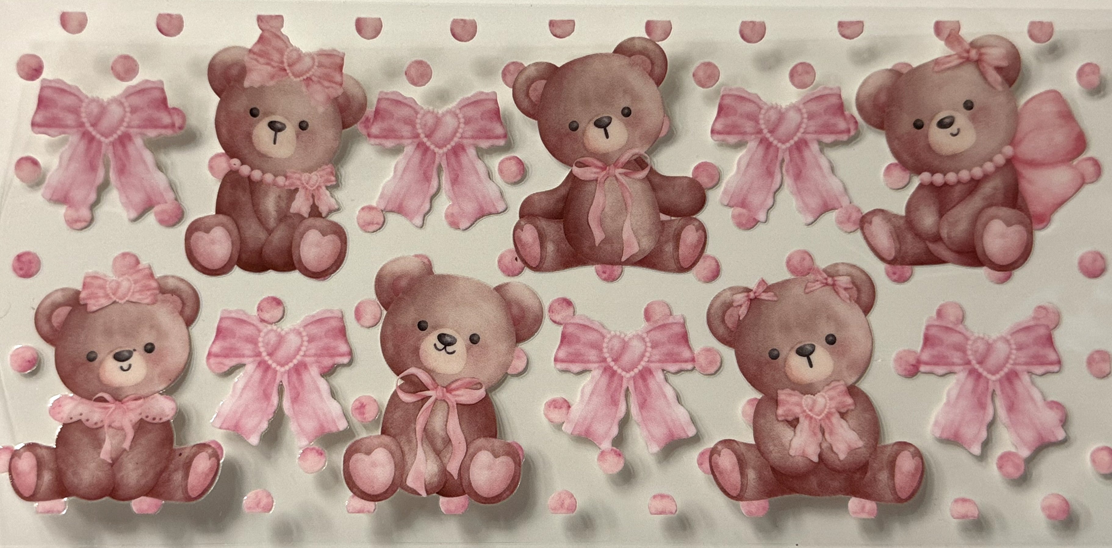 Stuffed Bear with Pink Bows