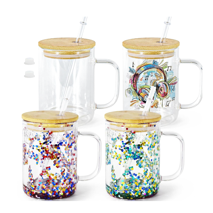 15oz Glass Coffee Mug