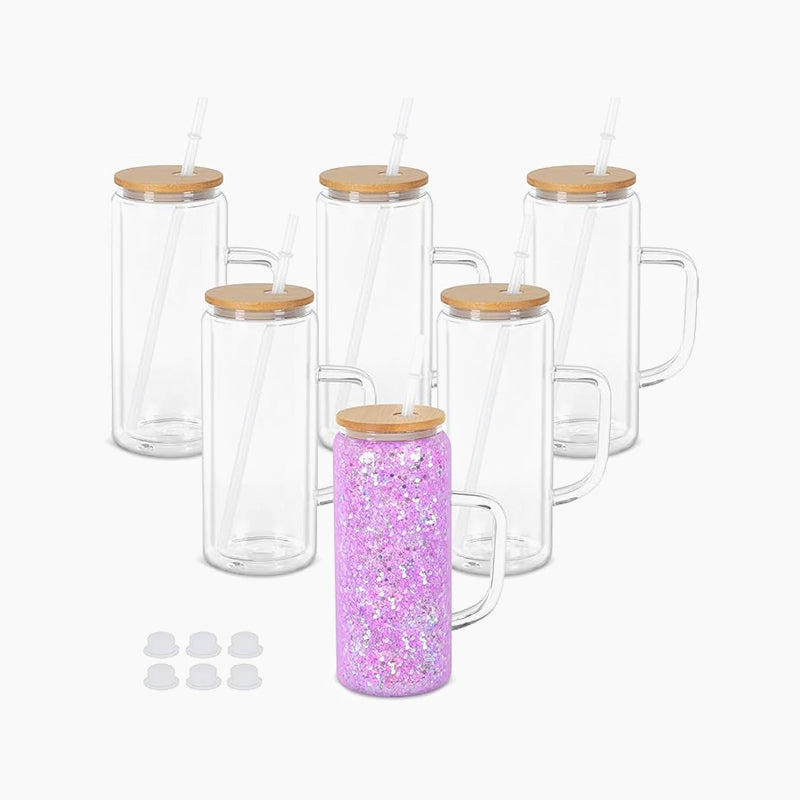 20oz Glass Tumbler w/handle