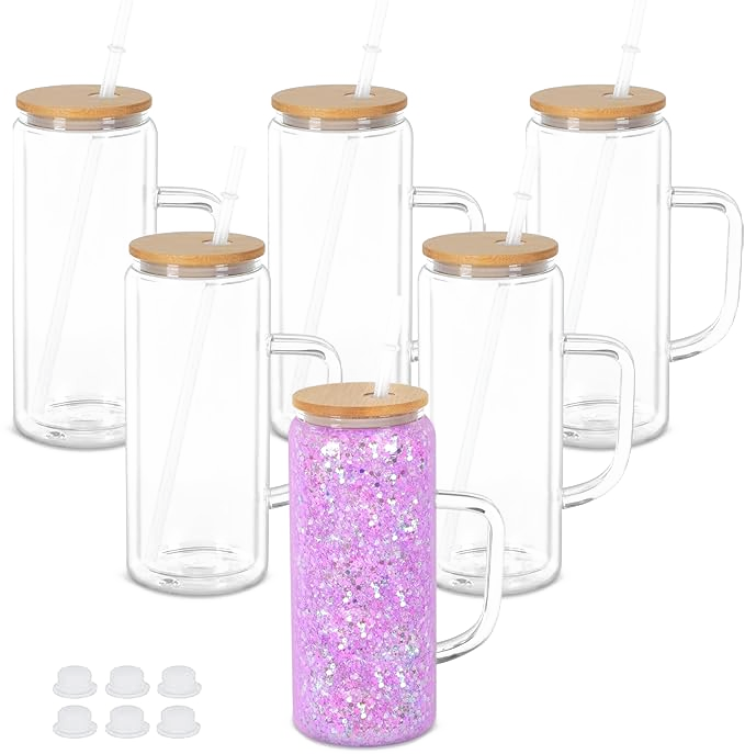 20oz Glass Tumbler w/handle