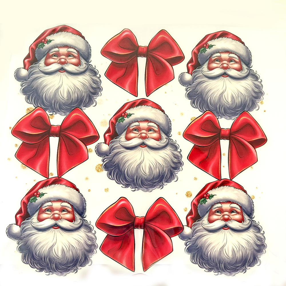 Santa Faces And Bows